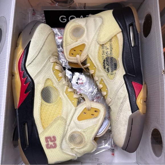 Jordan 5 Off White “Sail” Size 7.5M - Picture 4 of 8